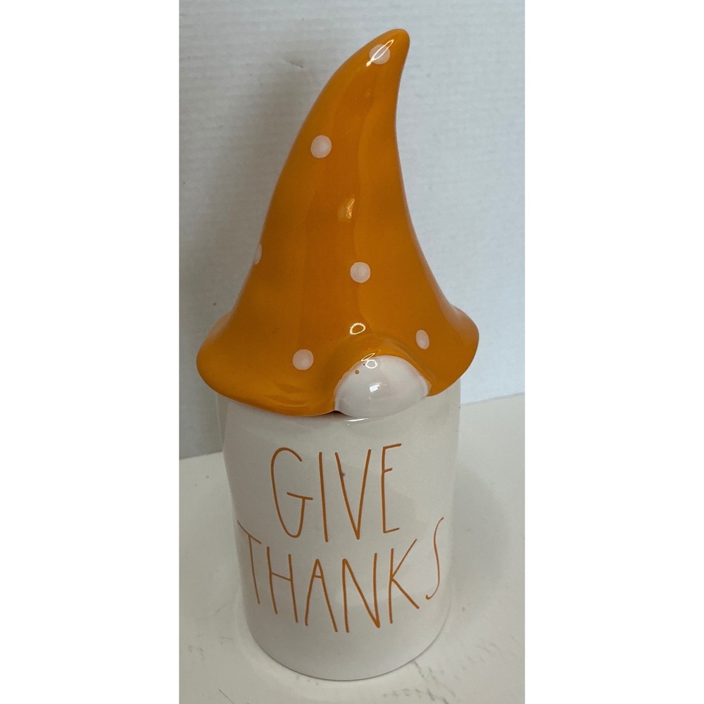 DW Home x Magenta Give Thanks Candle Orange Polka Dot Gnome Hat Lid Vanilla Scen